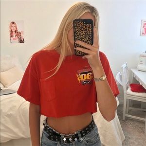 vintage red graphic tee